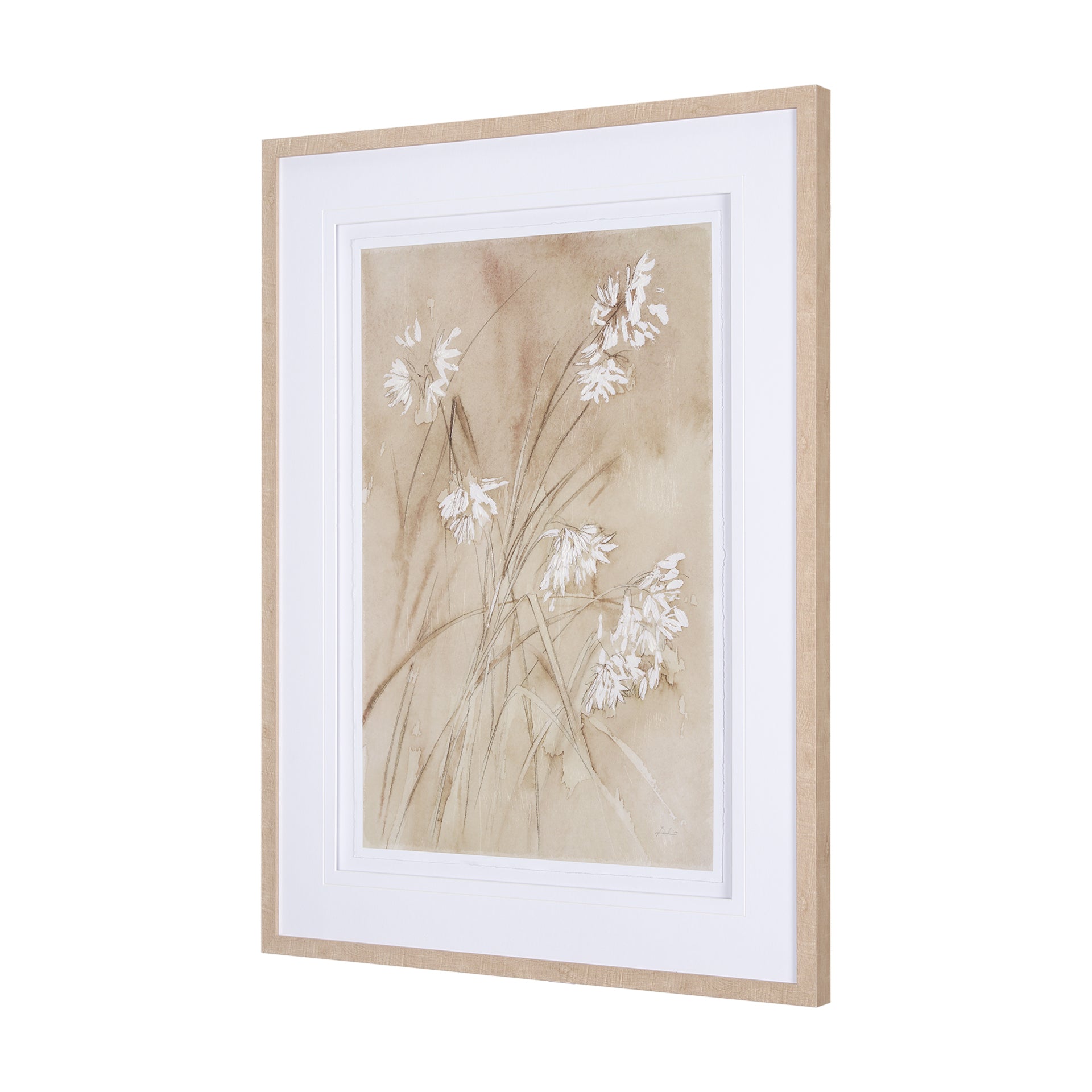 Wildflower I by Mercana Studio a Hand Embellished Textured Framed Art Print Matted under Glass - Calgary Furniture Store