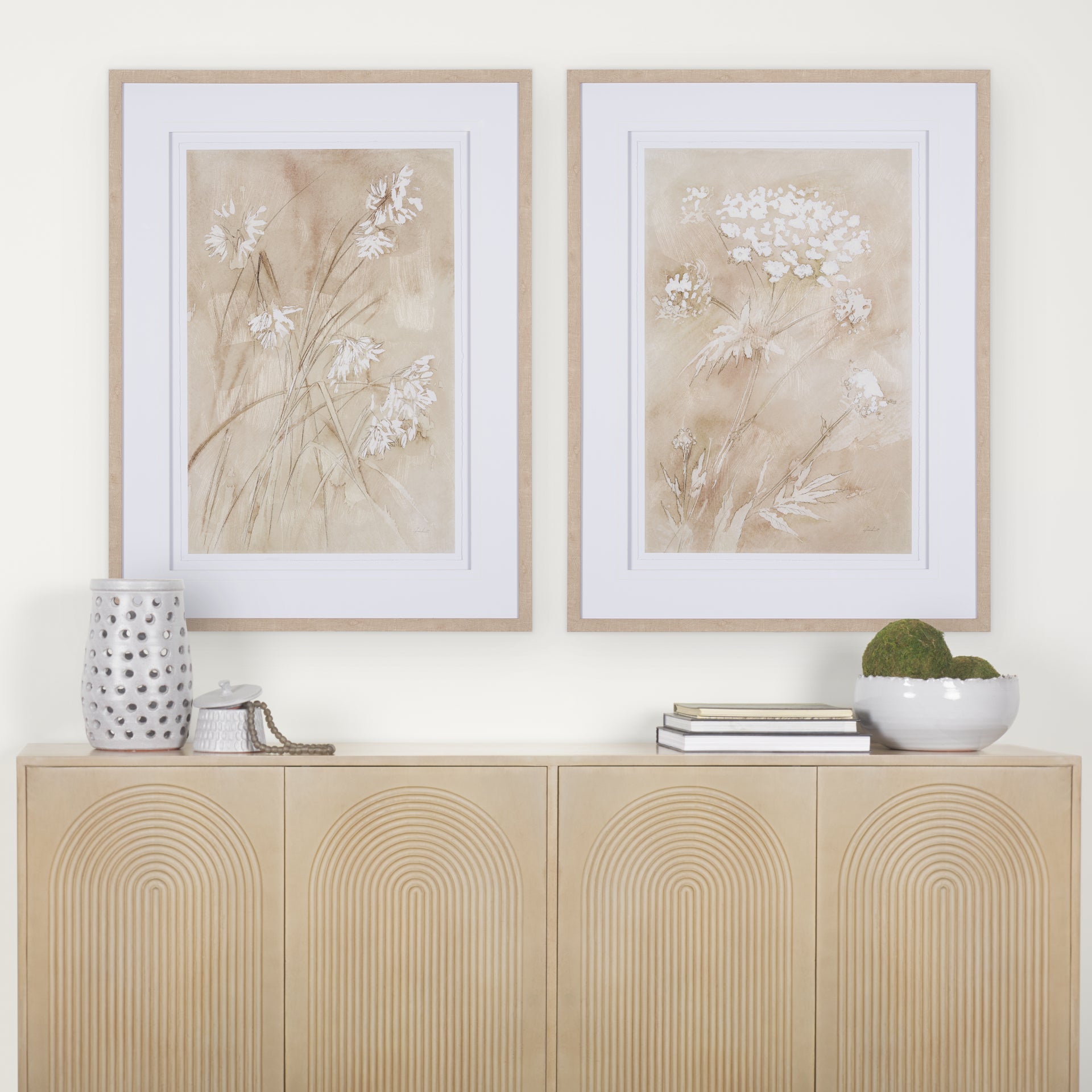 Wildflower I by Mercana Studio a Hand Embellished Textured Framed Art Print Matted under Glass - Calgary Furniture Store