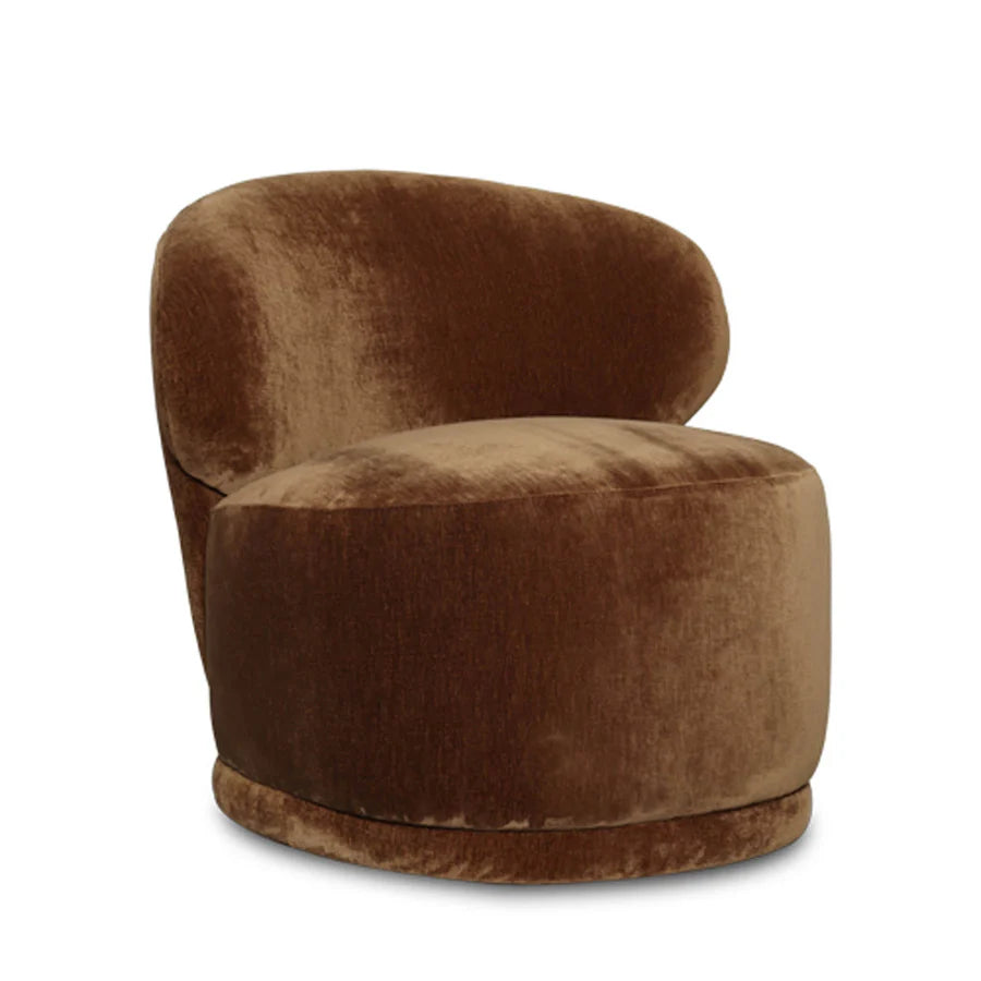 ROLLO CLUB CHAIR - DISTRESSED VELVET BRONZE - Calgary Furniture Store