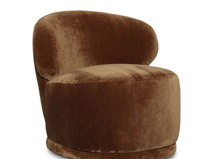 ROLLO CLUB CHAIR - DISTRESSED VELVET BRONZE - Calgary Furniture Store