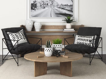 Aida Round Coffee Table - Light Brown | Calgary Furniture Store