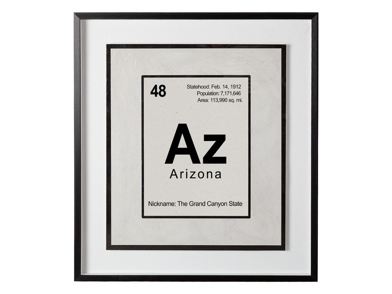 Arizona Hand Embellished Textured Framed Art Print Matted under Glass - Calgary Furniture Store