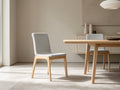 Arizona Oatmeal Dining Chair in a dining room setting. 