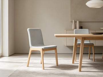 Arizona Oatmeal Dining Chair in a dining room setting. 