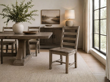 Ash Dining Chair in Calgary in a dining room setting. 