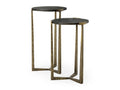 Atticus Black Wood Nesting Accent Tables Set of Two in Calgary in a white background