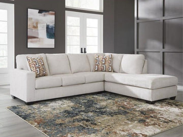 Aviemore Stone Fabric 2‑Piece Sectional Sofa with Chaise in Calgary