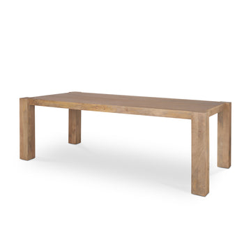 Beth Light Brown Wood Rectangular Dining Table - Calgary Furniture Store