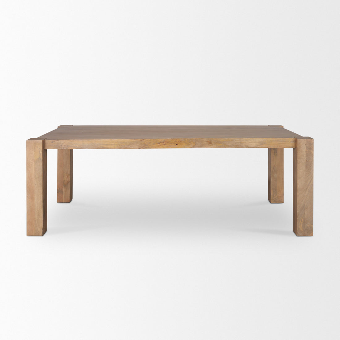 Beth Light Brown Wood Rectangular Dining Table - Calgary Furniture Store