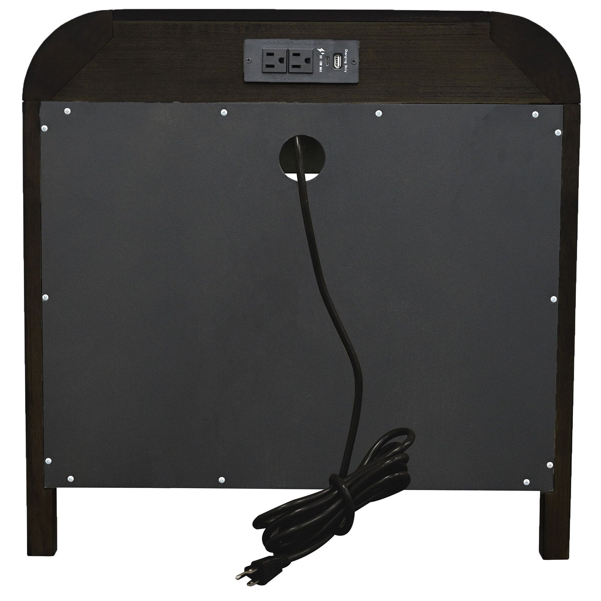 Bowman 1 Drawer Accent Table in Dark Walnut - Calgary Furniture Store