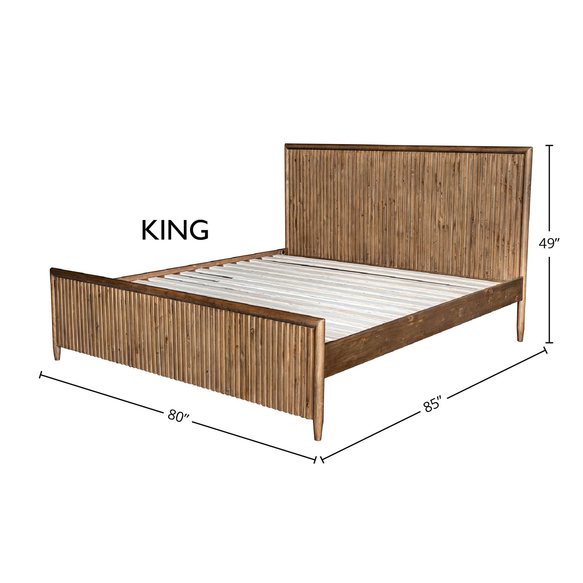 Britanica Solid Wood Bed - Calgary Furniture Store