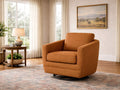 Baltimo Swivel Glider Accent Chair with Gold-Finish
