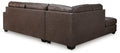 Barlin Mills Umber Faux Leather 2-Piece Sectional with LAF Chaise