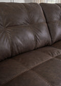 Barlin Mills Umber Faux Leather 2-Piece Sectional with LAF Chaise