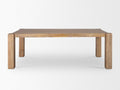 Beth Light Brown Wood Rectangular Dining Table - Calgary Furniture Store