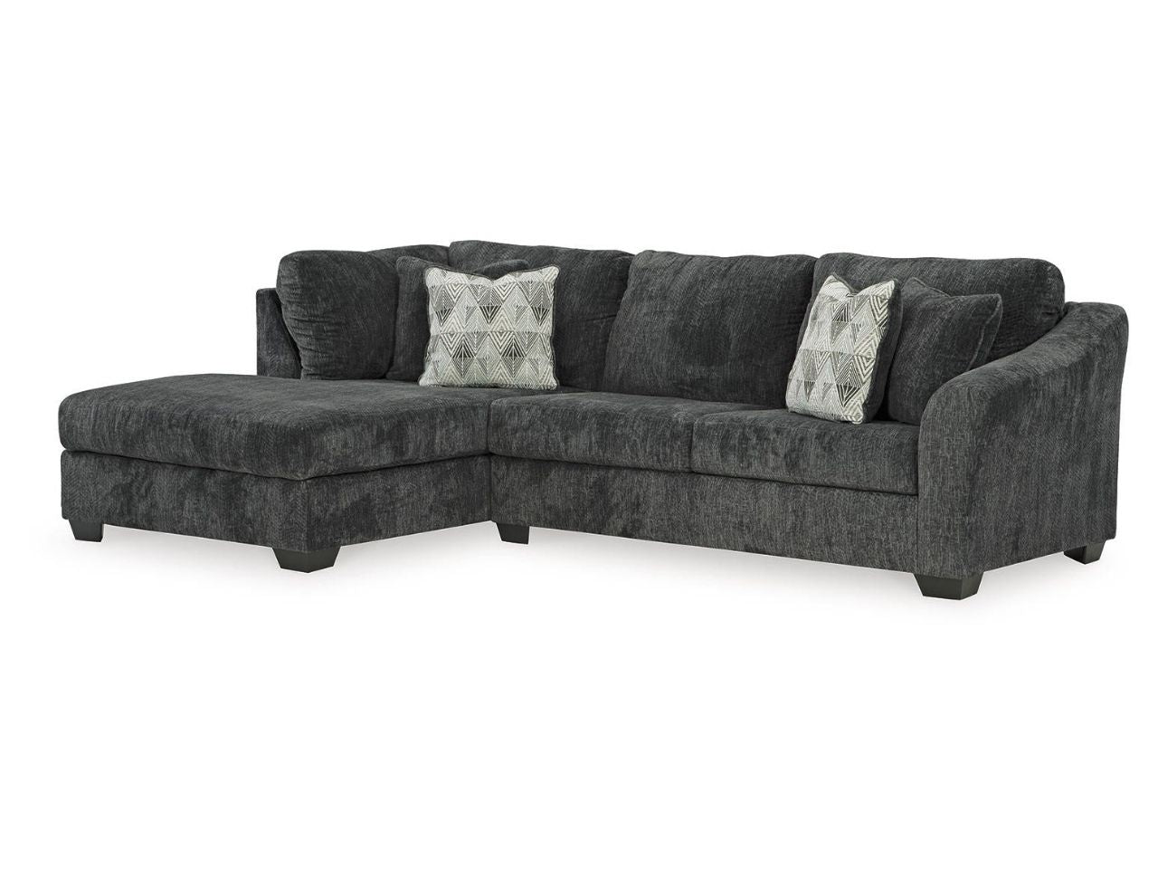 Biddeford 2-Piece Sectional Chaise Sofa Shadow Upholstered Comfort Design in Calgary in a white background