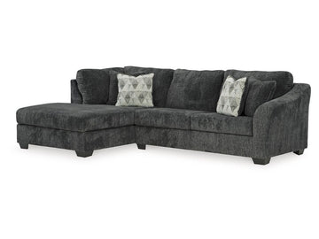 Biddeford 2-Piece Sectional Chaise Sofa Shadow Upholstered Comfort Design in Calgary in a white background