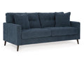 Bixler Tufted Polyester Upholstered Navy Sofa with Plush Cushioning in Calgary in a white background