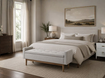 Briarson Storage Bench in a bedroom setting. 