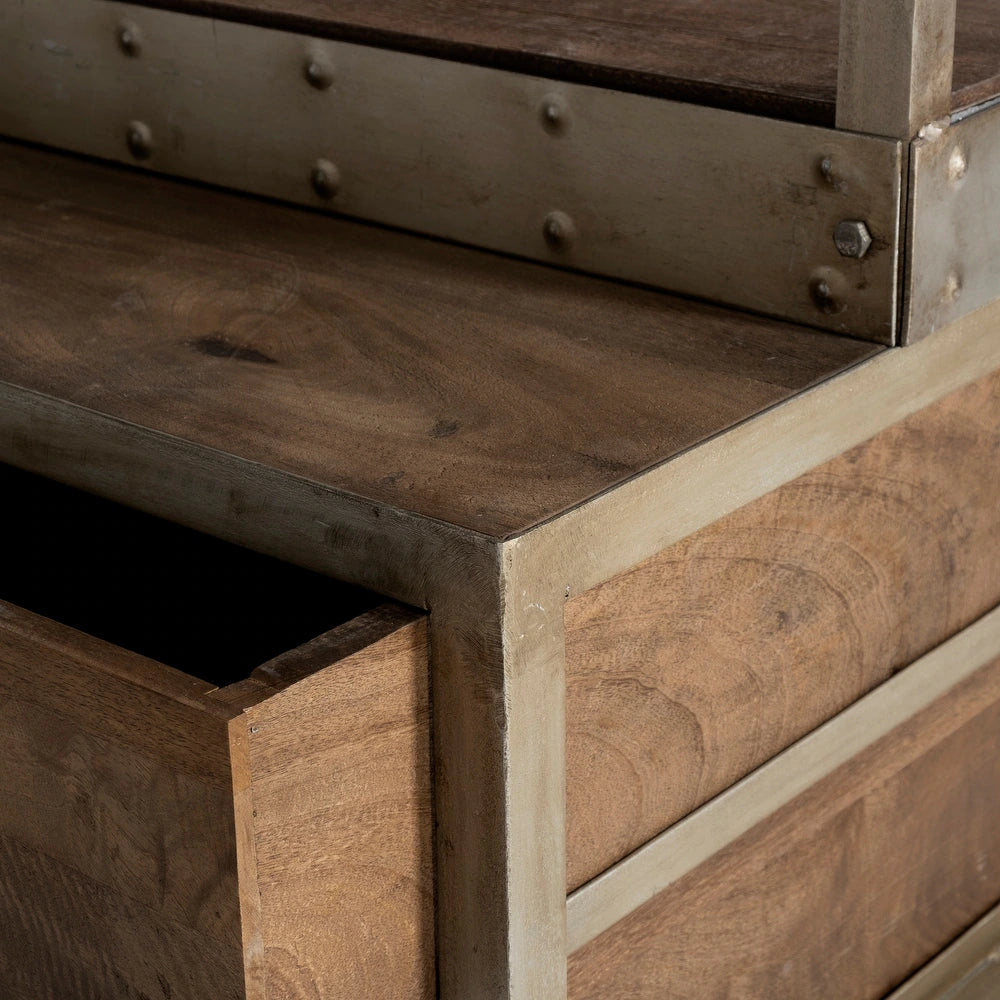 Brodie Nickle Bookshelf with Ladder - Calgary Furniture Store