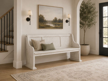 Bronwyn Bench in a hallway. 