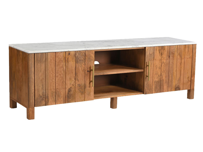 Camden Media Cabinet in Walnut & White