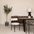 CLEO DINING CHAIR - MACADAMIA TRAVERTINE - Calgary Furniture Store