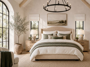Custom Canadian Made Nellie Bed in a living room setting. 