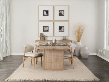 Cane Light Brown Solidwood Dining Table - Calgary Furniture Store