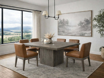 Canmore 54in Square Dining Table Solid Wood Options Multiple Finishes in Calgary