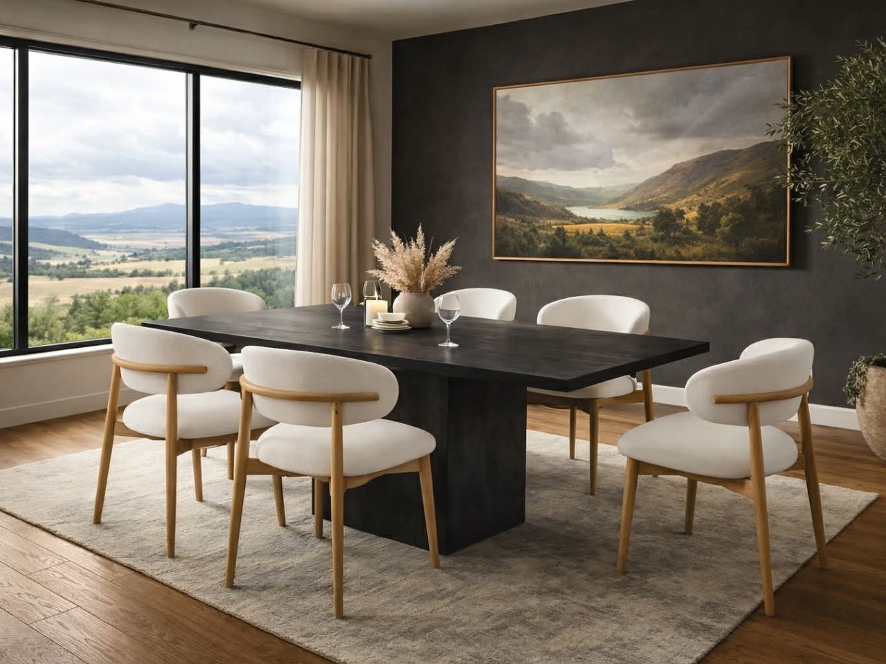 Canmore 54in Square Dining Table Solid Wood Options Multiple Finishes in Calgary