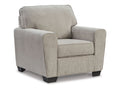 Cashton Upholstered Ice Accent Chair with Plush Cushioning and Textured Fabric in Calgary in a white background