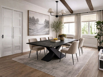 Century Black Rectangle Dining Table in Calgary