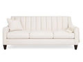 Custom Chanel sofa with a pillow on a white background