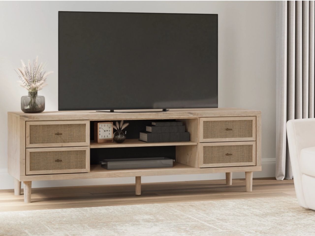 Cielden XL TV Stand w/Fireplace in Calgary