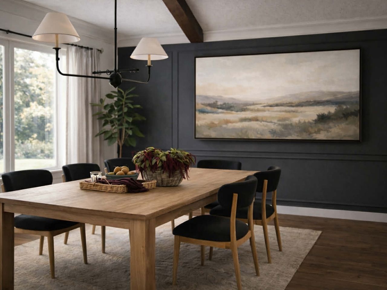 Classic Solid Wood Dining Table in Calgary