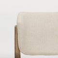 Cline Cream Fabric Upholstered and Light Brown Wood Dining Chair - Calgary Furniture Store