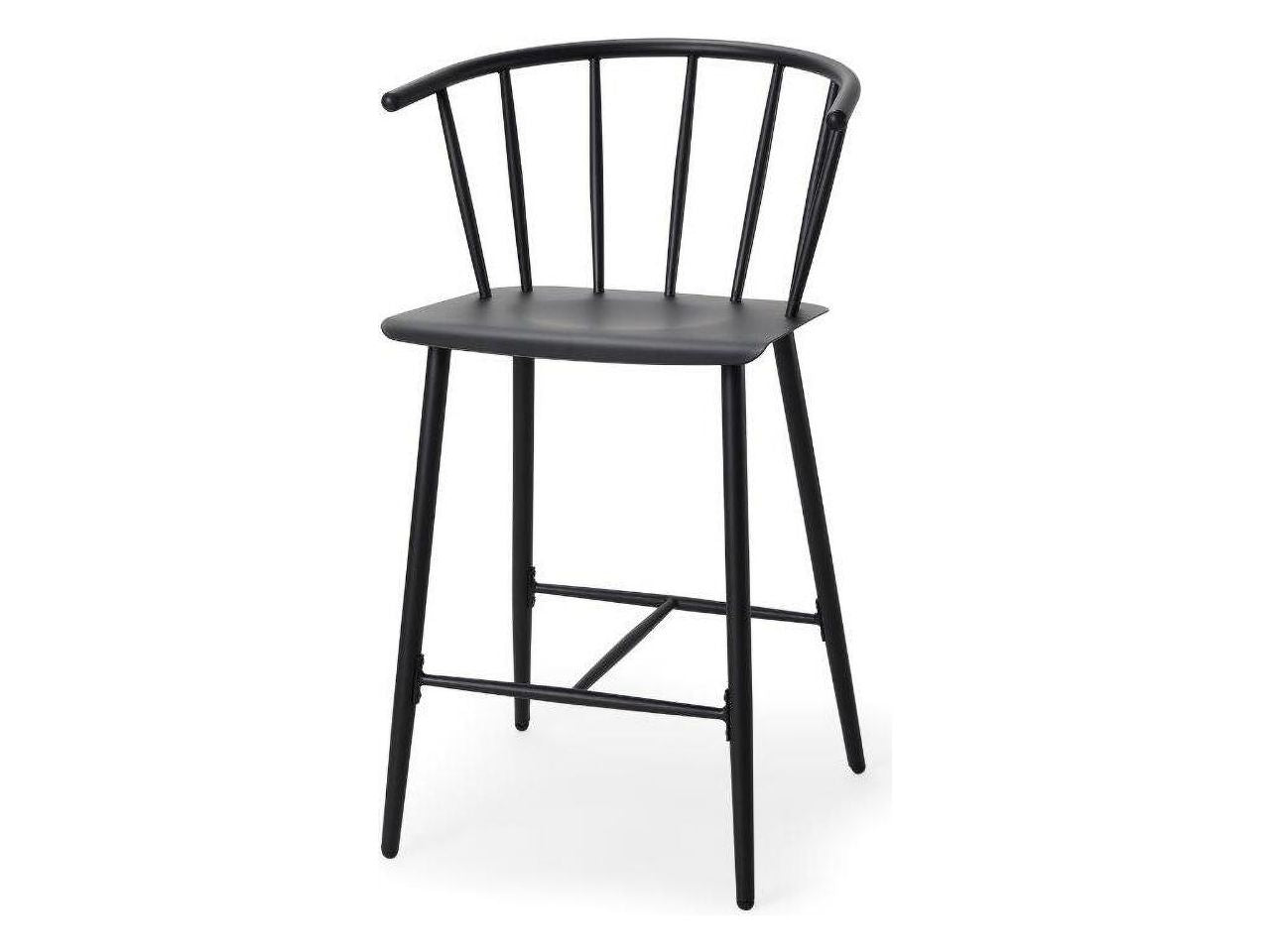 Colin Black Metal Bar Stool in Calgary in a white background