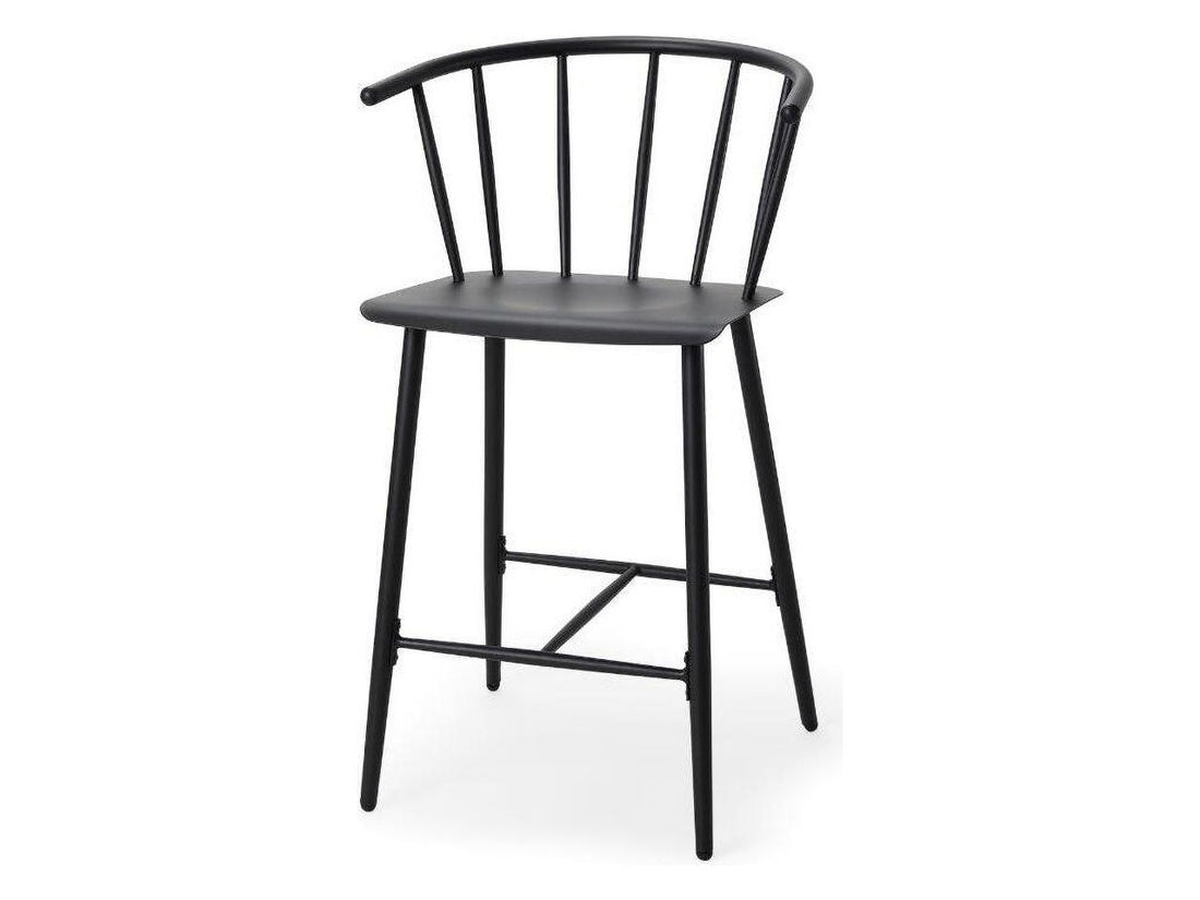 Colin Black Metal Bar Stool in Calgary in a white background