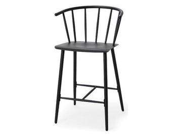 Colin Black Metal Bar Stool in Calgary in a white background
