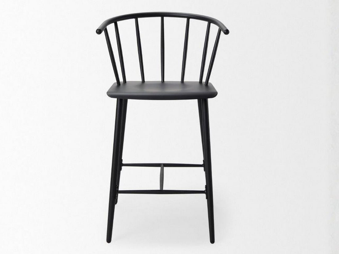 Colin Black Metal Bar Stool in Calgary in a white background