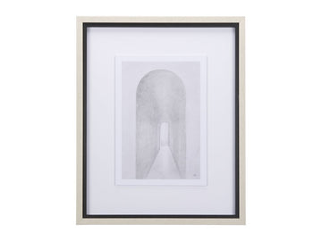 Corridor II Hand Embellished Textured Framed Art Print in Calgary in a white background