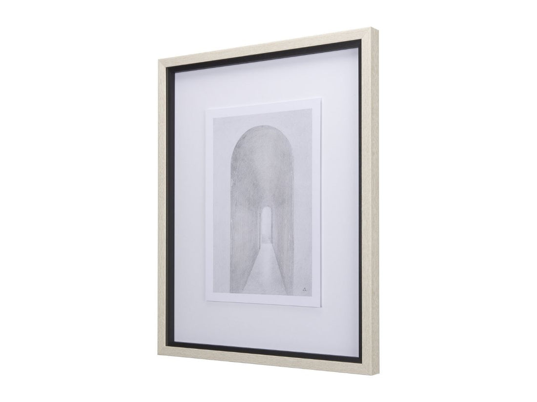 Corridor II Hand Embellished Textured Framed Art Print in Calgary in a white background