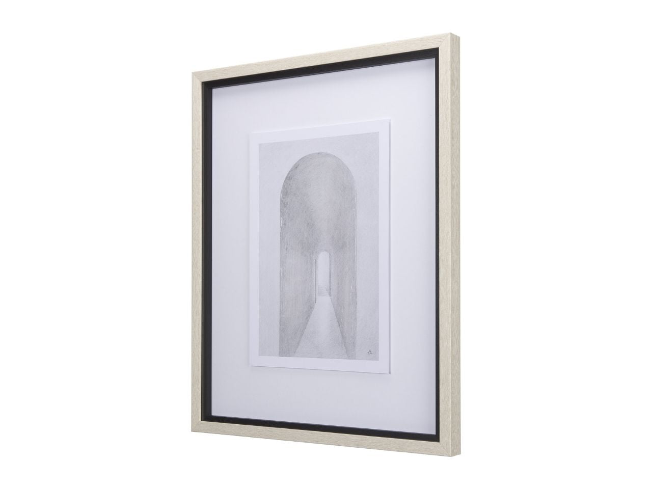 Corridor II Hand Embellished Textured Framed Art Print in Calgary in a white background