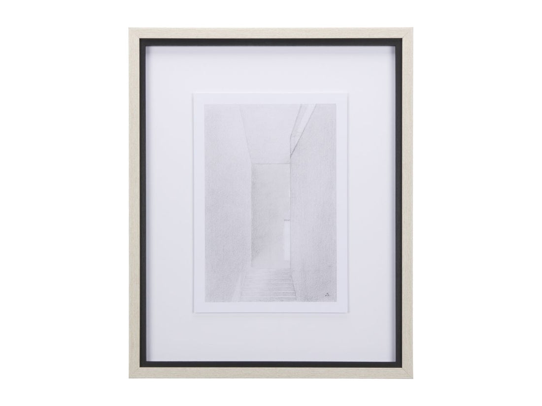 Corridor I Hand Embellished Textured Framed Art Print in Calgary in a white background