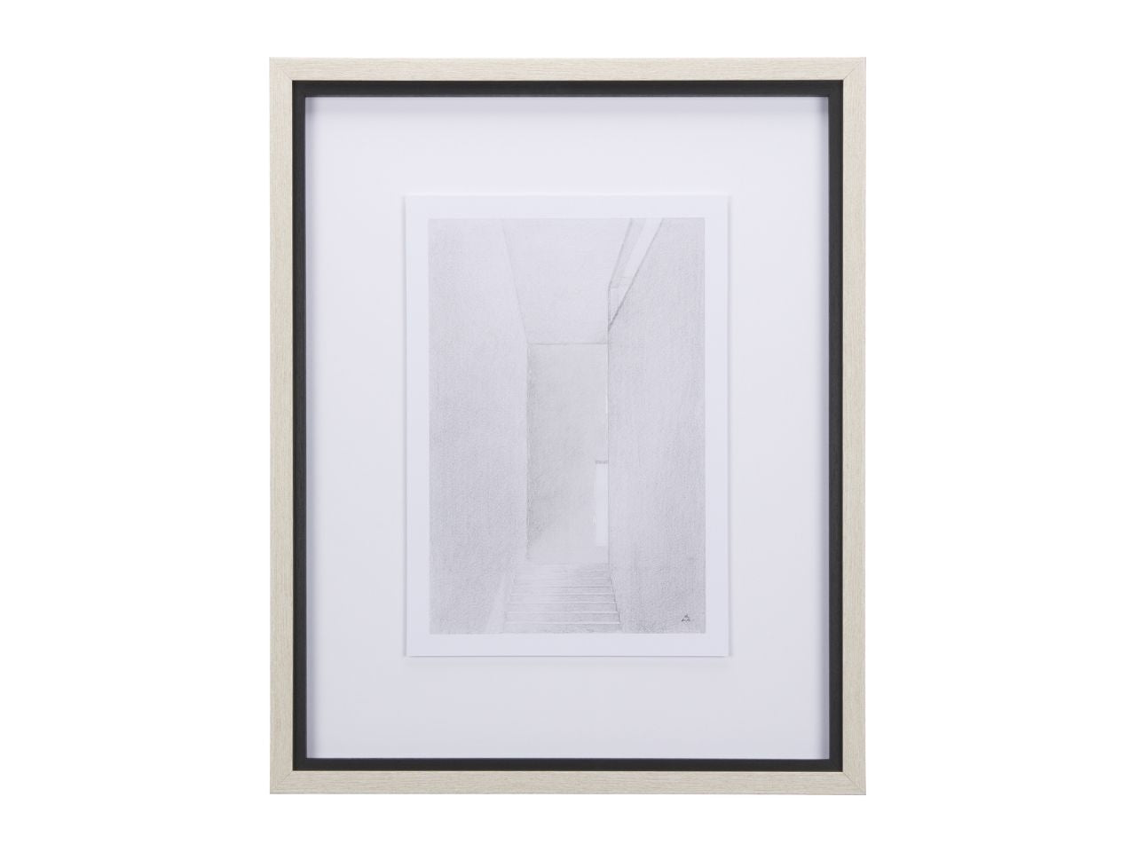 Corridor I Hand Embellished Textured Framed Art Print in Calgary in a white background