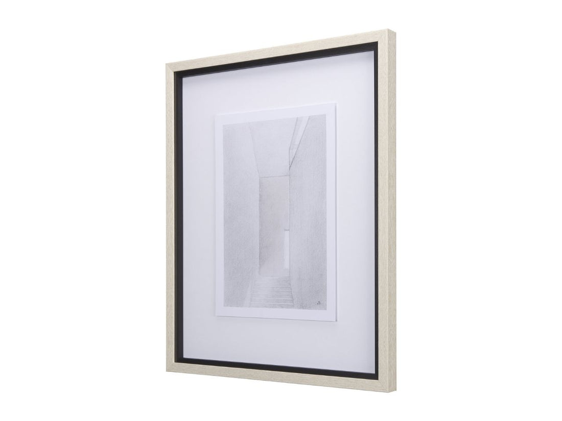 Corridor I Hand Embellished Textured Framed Art Print in Calgary in a white background