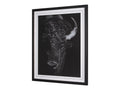 Custom Black Glimpse I Hand Embellished Framed Photo Art Print in Calgary in a white background