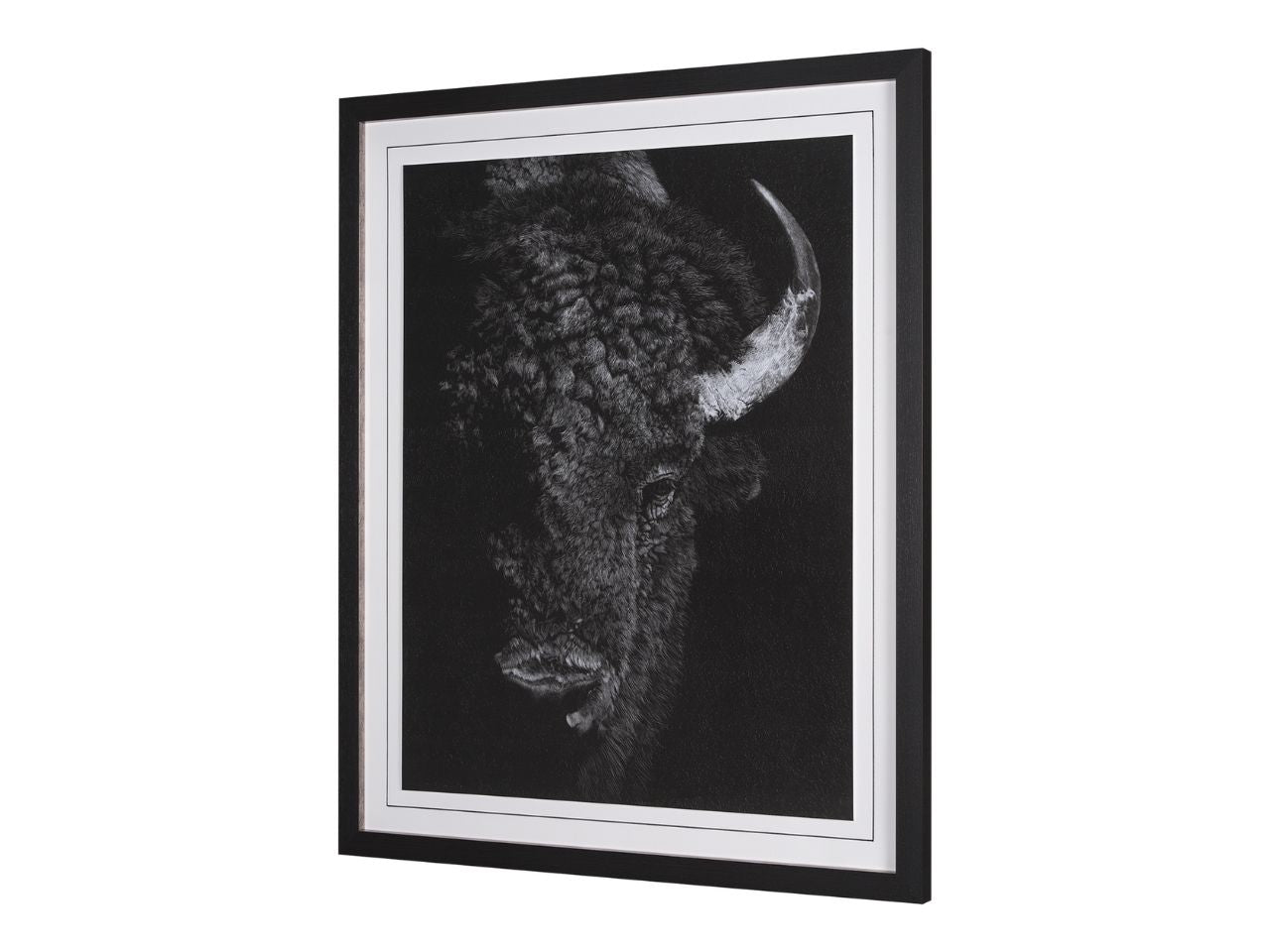 Custom Black Glimpse I Hand Embellished Framed Photo Art Print in Calgary in a white background