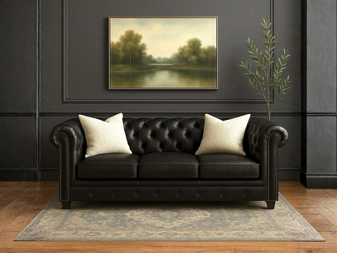 Custom Leather Sofa in Calgary
